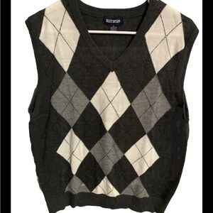 Blue Ocean Men’s Golf Vest Gray Black & White XL V Neck